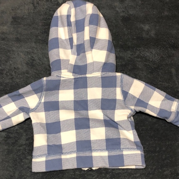 ‼️SOLD‼️Carter’s • White | Blue Plaid Design Jacket (3M) - Picture 6 of 6